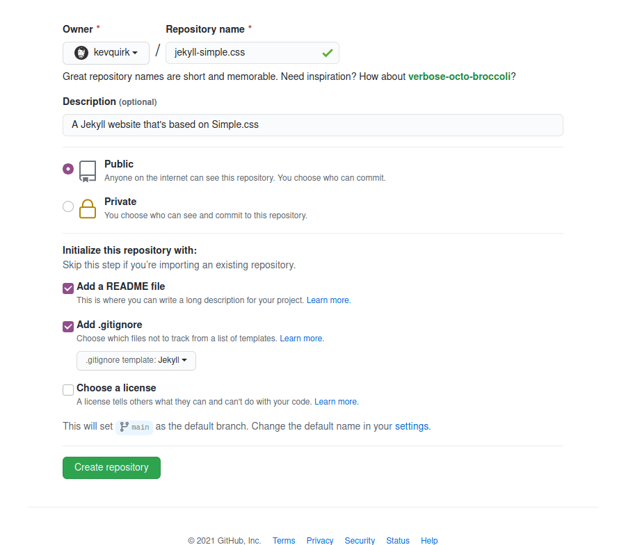 github-create-repository