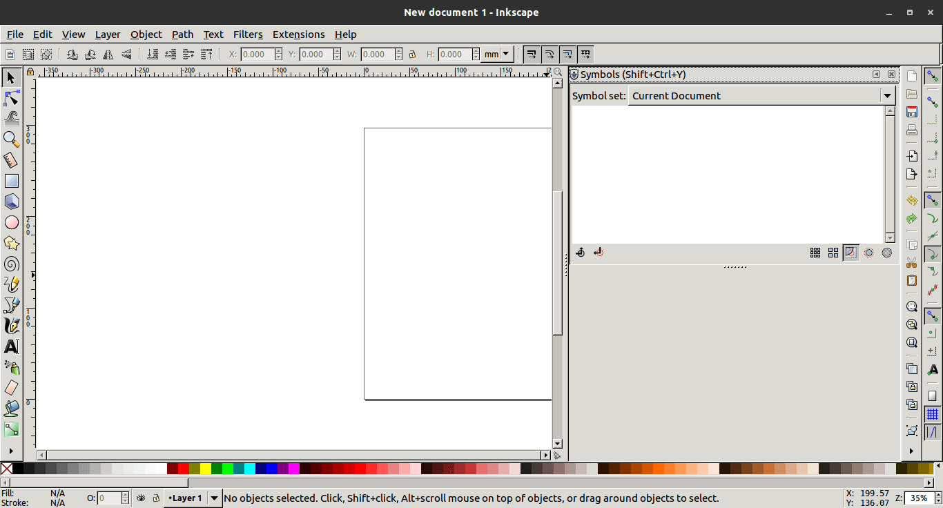Example of Inkscape with no theming applied