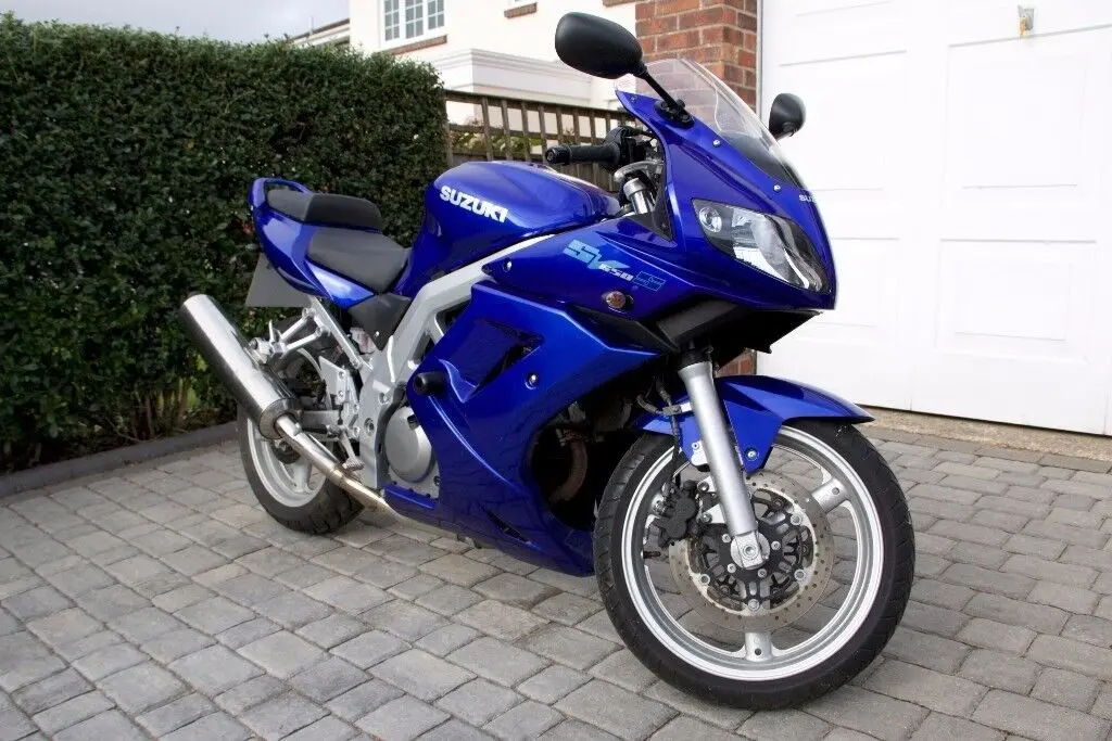 Blue Suzuki SV650S