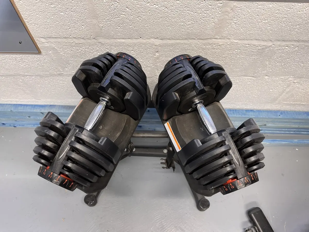 My adjustable dumbbells