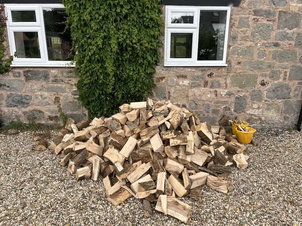 2 tonnes of wood on the drive