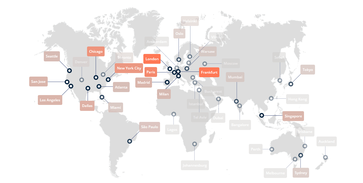 My CDN traffic plotted on a map