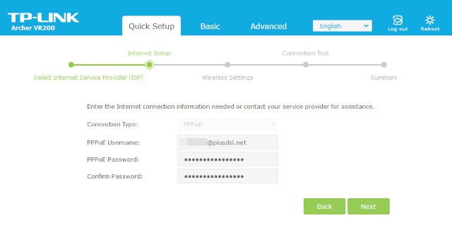 If you selected Plusnet_VDSL