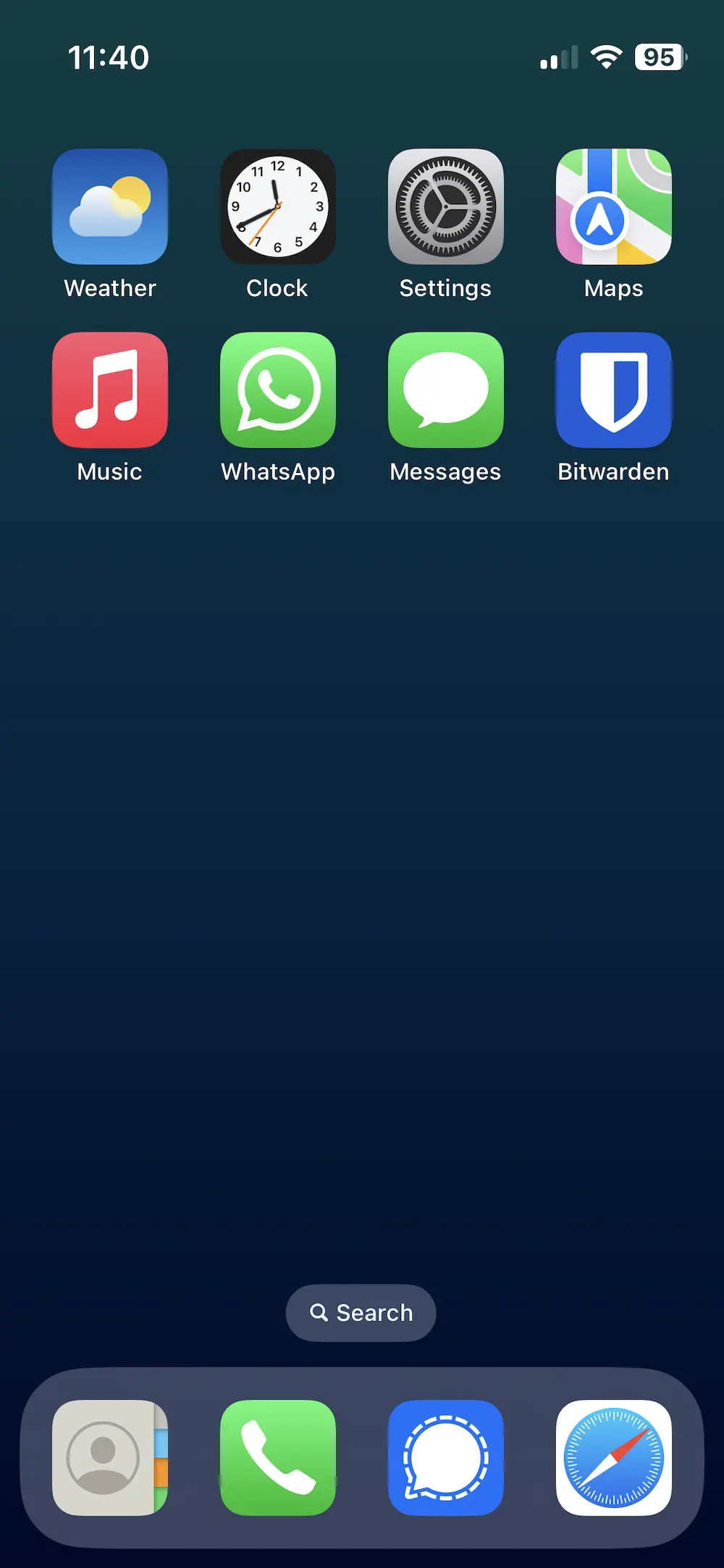 My phone's home screen