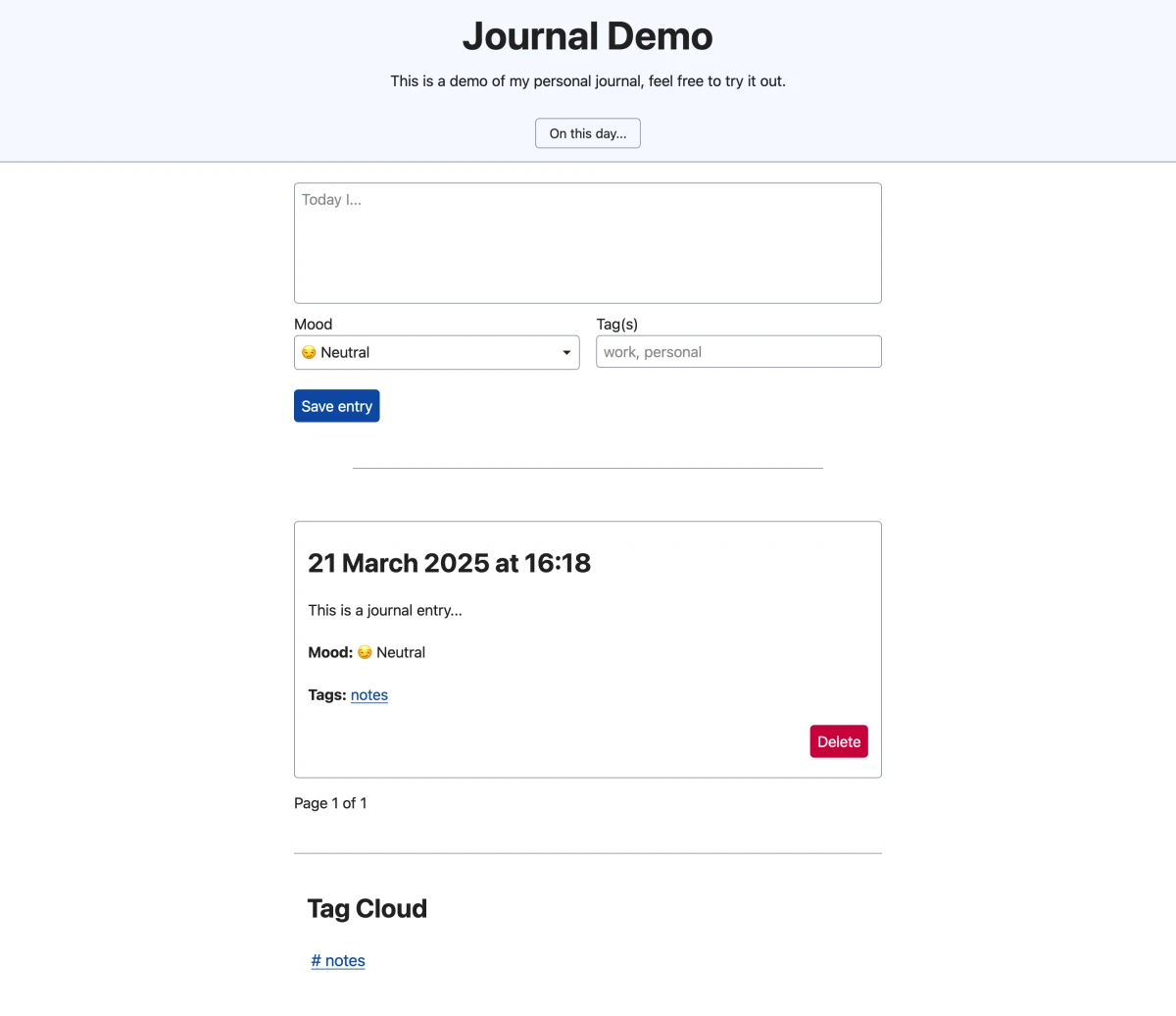 New journal site