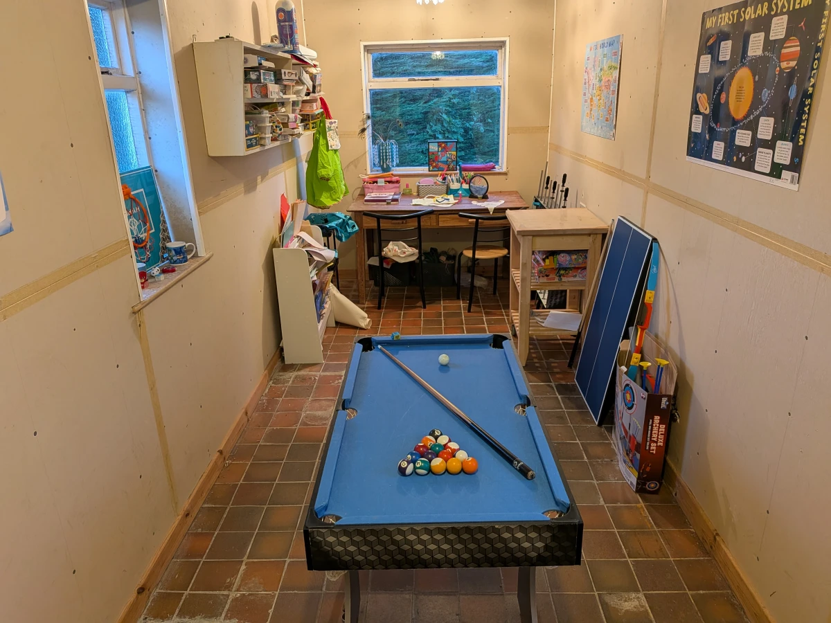 Inside the shed