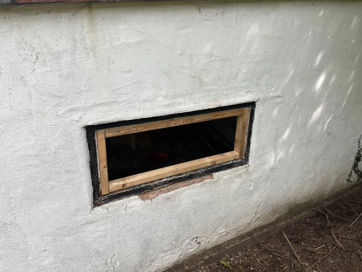 Removing the old window and strengthening it