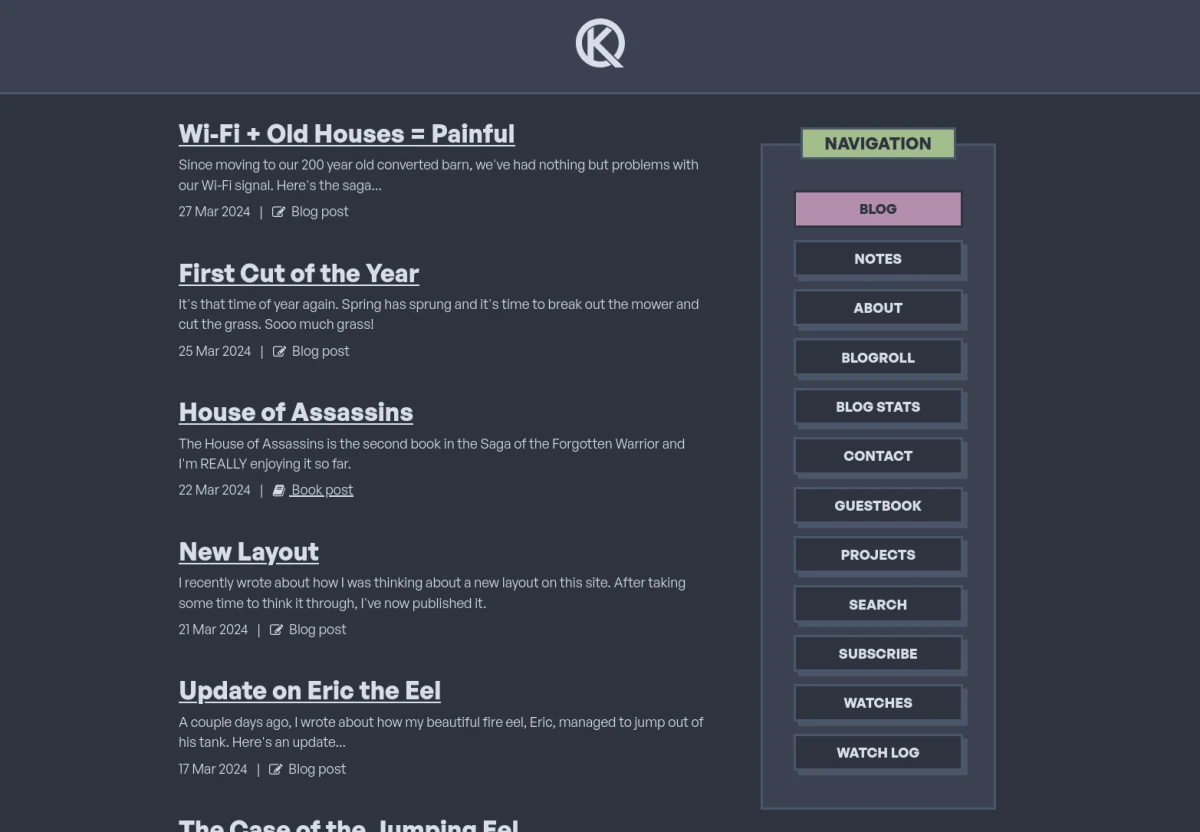 March 2024 design in dark mode